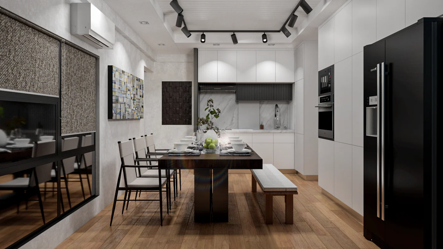 Contemporary Kitchen-Dining Space